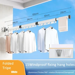 White Aluminum Alloy Folding Drying Rack, Clothes Drying Rack,  Wall-mounted Collapsible Drying Rack, Space Saver Clothes drye