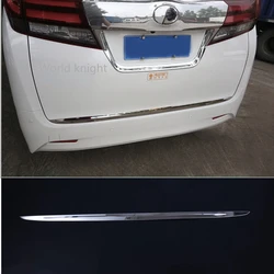 For Toyota Alphard Vellfire 2016 2017 2018 2019 Steel Rear Trunk Lid Cover Trim Tailgate Door Boot Molding Strip Car Accessories