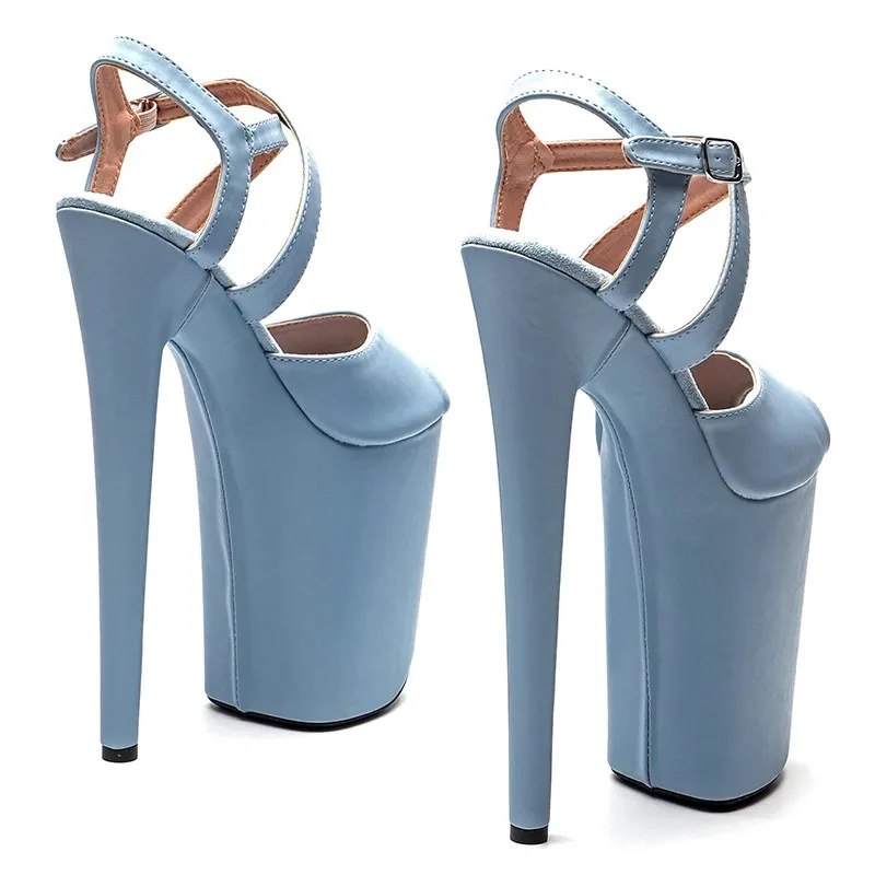 LAIJIANJINXIA New Sexy Stiletto Sandals Platform Women Shoes Sexy Dance Shoes 23 CM High Heels Sandals Pole Dancing Shoes 027