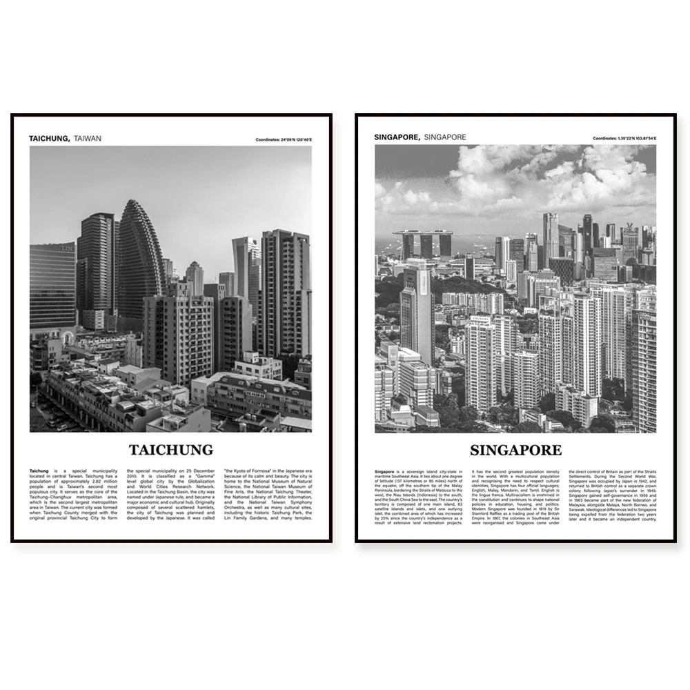 ملصق تصوير للسفر للصين، شنغهاي، سنغافورة، تايبي، تيانجين، طوكيو، اليابان، ديكور المنزل #2