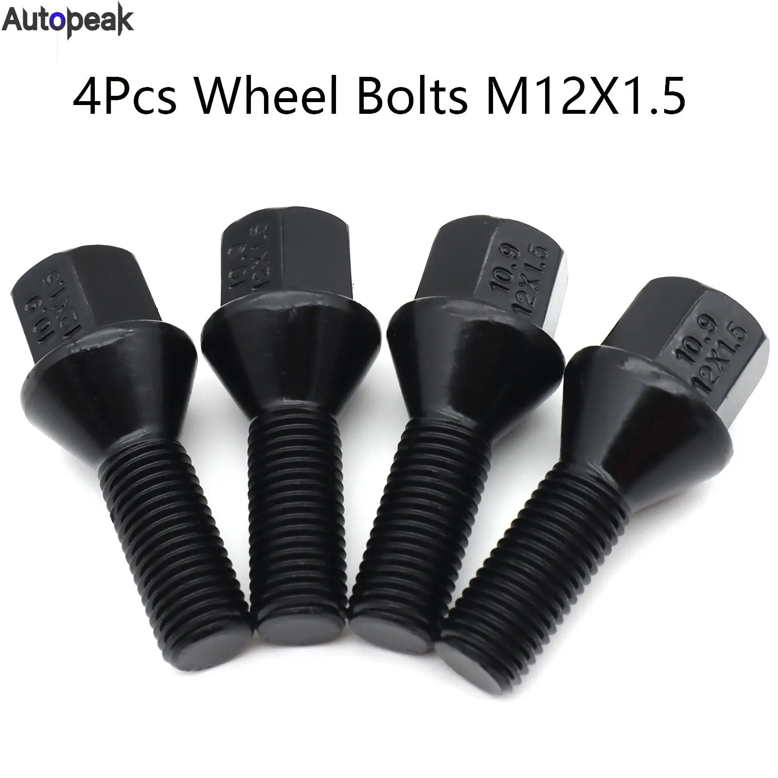 

4X Car Wheel Bolts Nuts Lugs M12 X 1.5 17mm Car Wheel Parts Tyres Accessories For BMW 325i 328i 330i 335i E30 E34 E36 E60 E9 E90