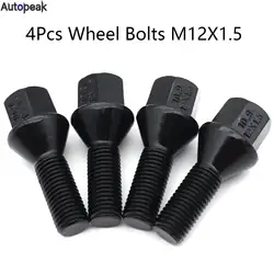 4X Car Wheel Bolts Nuts Lugs M12 X 1.5 17mm Car Wheel Parts Tyres Accessories For BMW 325i 328i 330i 335i E30 E34 E36 E60 E9 E90