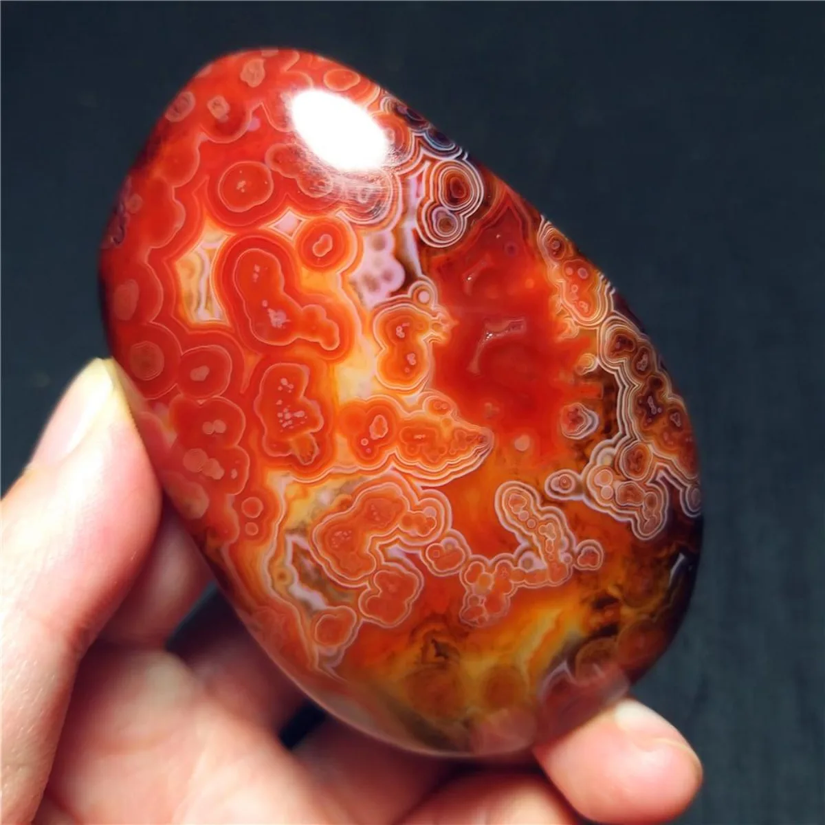 Banded Agate Banded Pattern, Mountain Gem, Polished Tumbled, Vase Filler, Natural Stone, Crystal Collection, Table Display