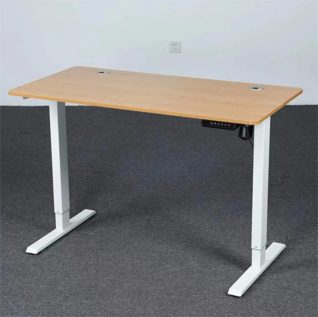 Factory Hot Selling Healthy Design Sit and Stand up Home Desk Electric Lifting Desk Single Motor Standing Desk Computer Table