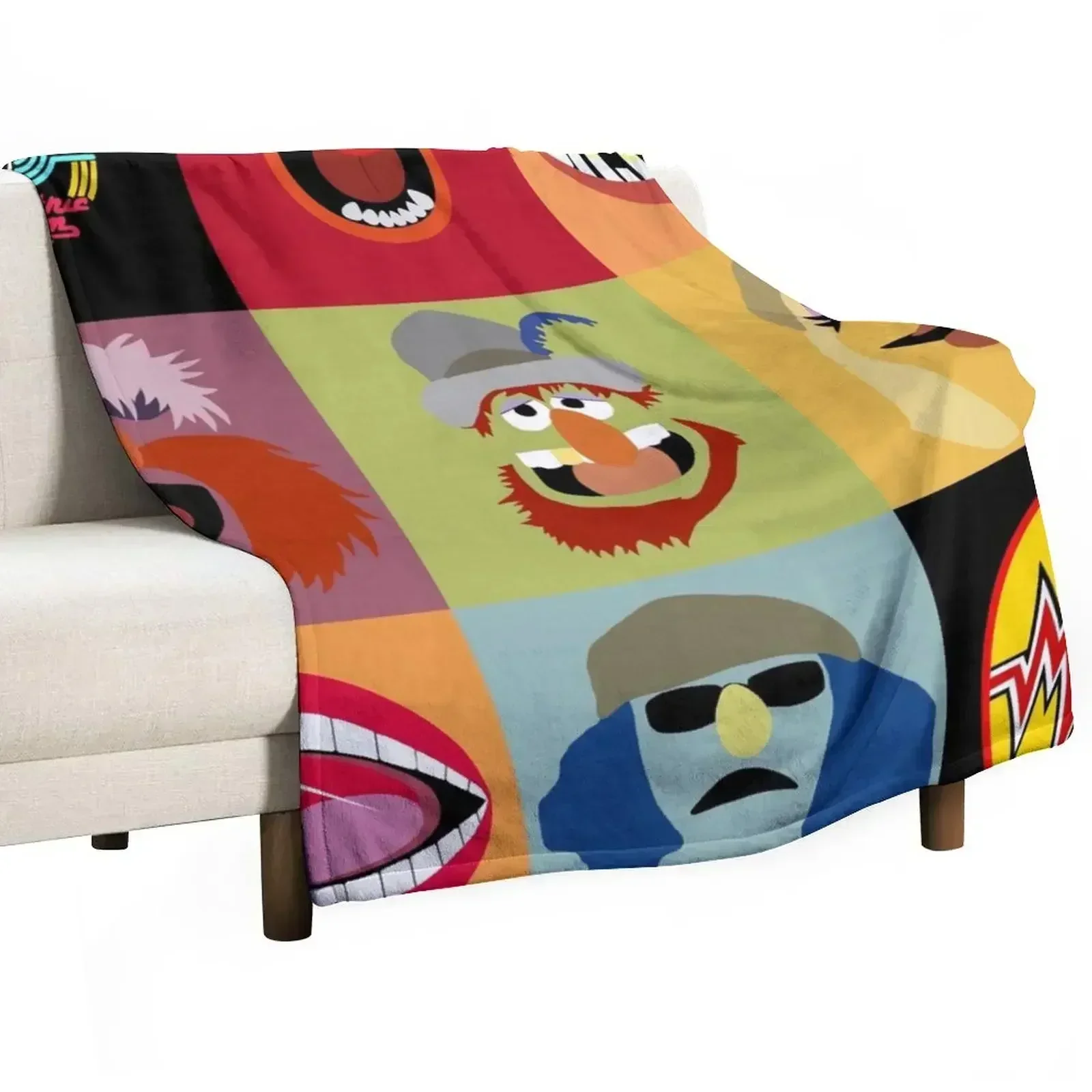 Dr. Teeth and the Electric Mayhem Throw Blanket Softest Thins bed plaid Kid'S Blankets