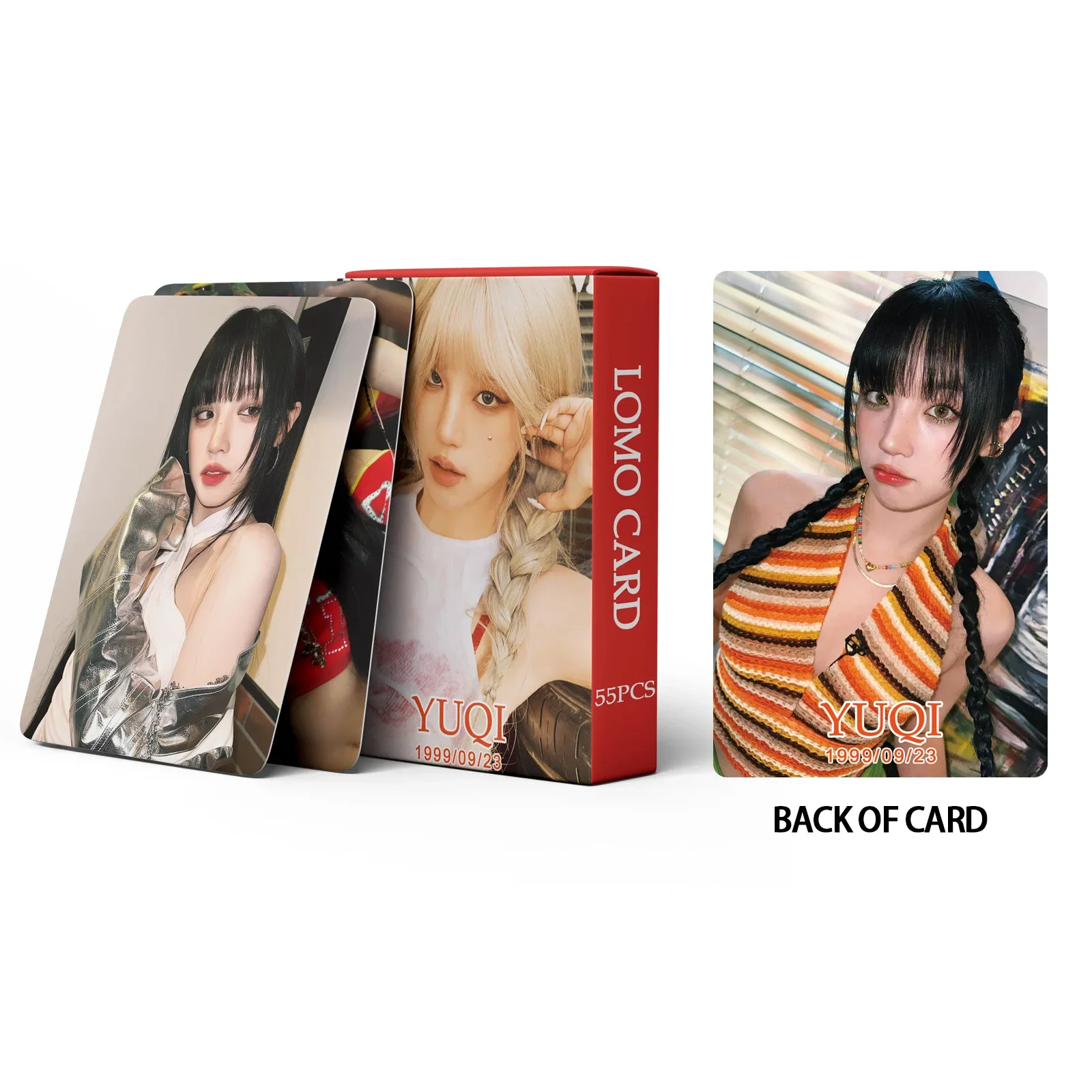 Imagem -04 - Impresso Cartão Pessoal Lomo para Osálbum Idol Girl Yuqi eu Sway Photocards Miyeon Soyeon Shuhua Idol Gift Novo 55 Pcs g Fãs hd