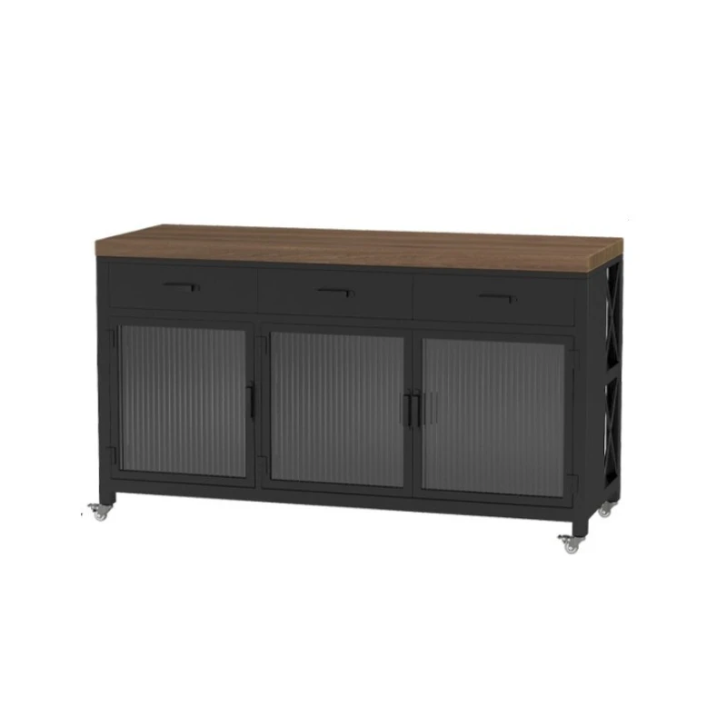 

Movable mid-island cabinet, separate cooking, side table, small household