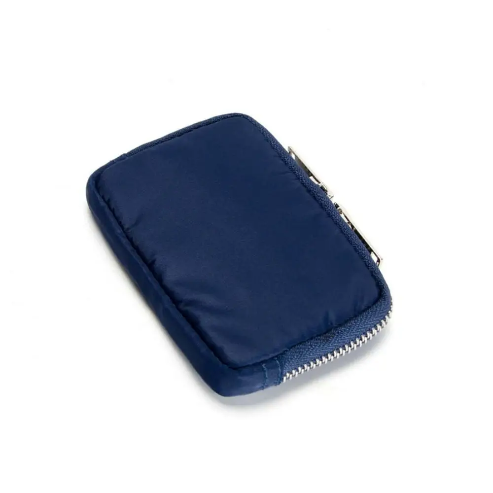 Porte-monnaie en nylon portable pour hommes, RFID, antivol, style coréen, portefeuille pour hommes, carte bancaire, évalué, léger, mini écouteurs, sac de rangement pour homme