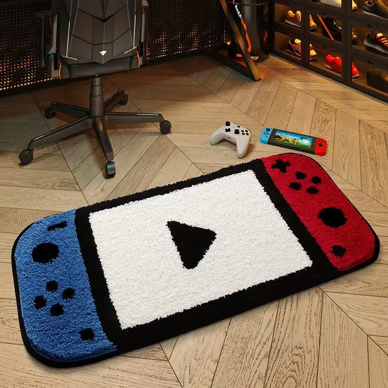 VIKAMA Game Console Controller Carpet, e-Sports Floor Mat, Bedroom Anti-Slip Sofa, Bedside Blanket, Home Decoration