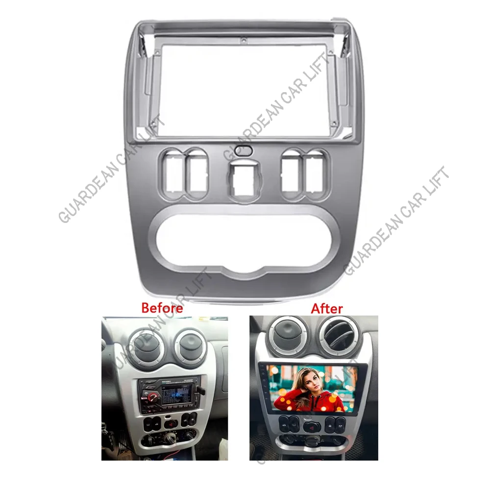 Reproductor multimedia con pantalla de 9 pulgadas y Radio, autorradio para coche Renault Sandero Logan 2009-2013, con Android, MP5, marco de