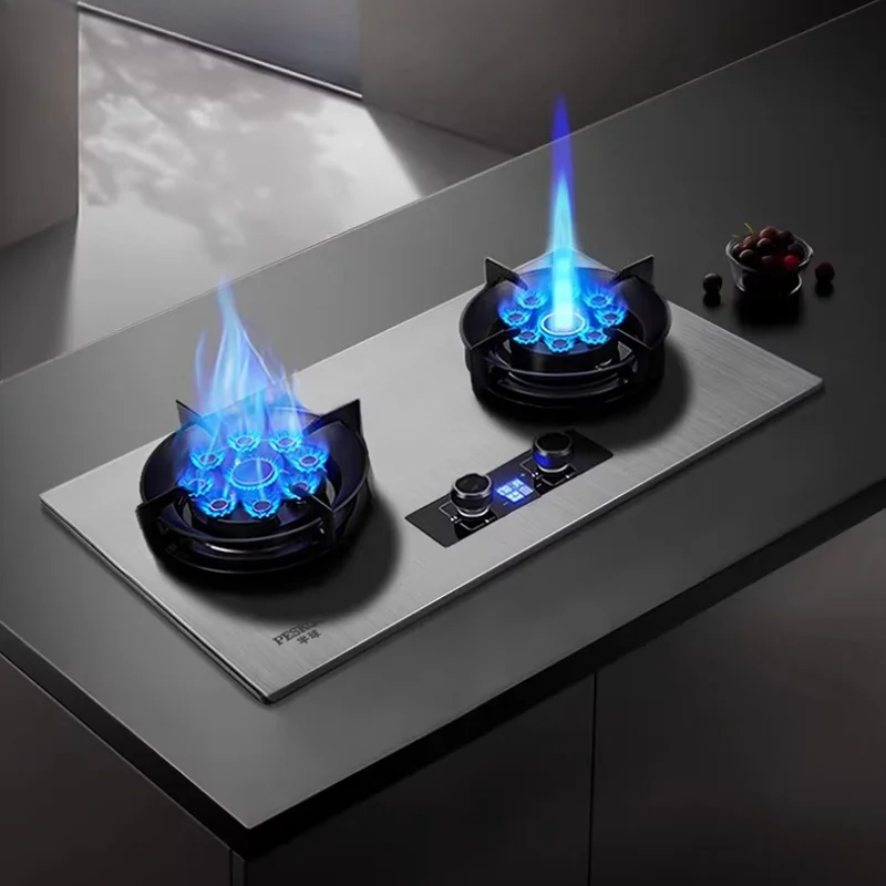 

Настольная встраиваемая газовая плита из нержавеющей стали для дома, мощная, для приготовления пищи на природном газе и сжиженном газе