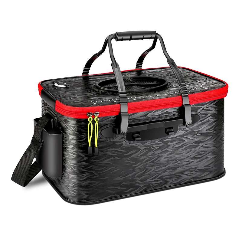 Foldable Fishing Bucket, Camping Tackle, Live Fish Box, Hiking Bags, Portable EVA Water Tank, Outdoor Water Container