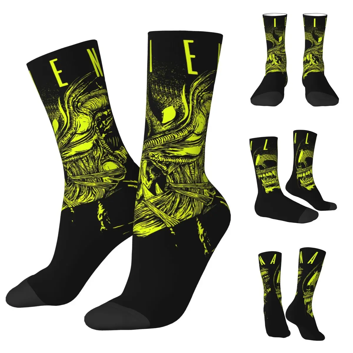 3D printing cosy Unisex Socks,Running Xenomorph Essential Alien Mencosy Interesting Four Seasons Sock