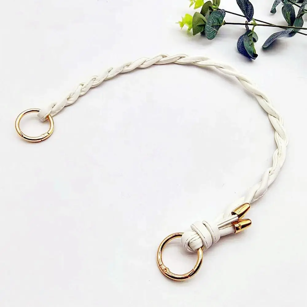 2pcs PU Leather Shoulder Bag Strap Detachable Strap Durable Material Braided Rope Handles Braided Design Double Braid Purse Belt