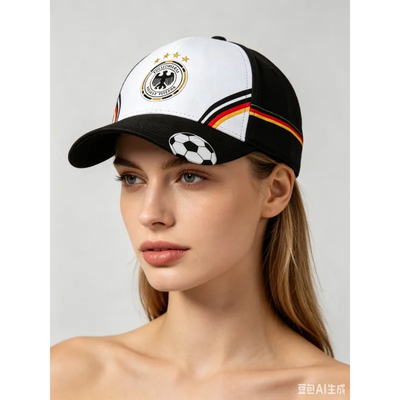 2026 Germany Style Football 3D Print Baseball Cap, One Size Sport Hat with Eagle Logo