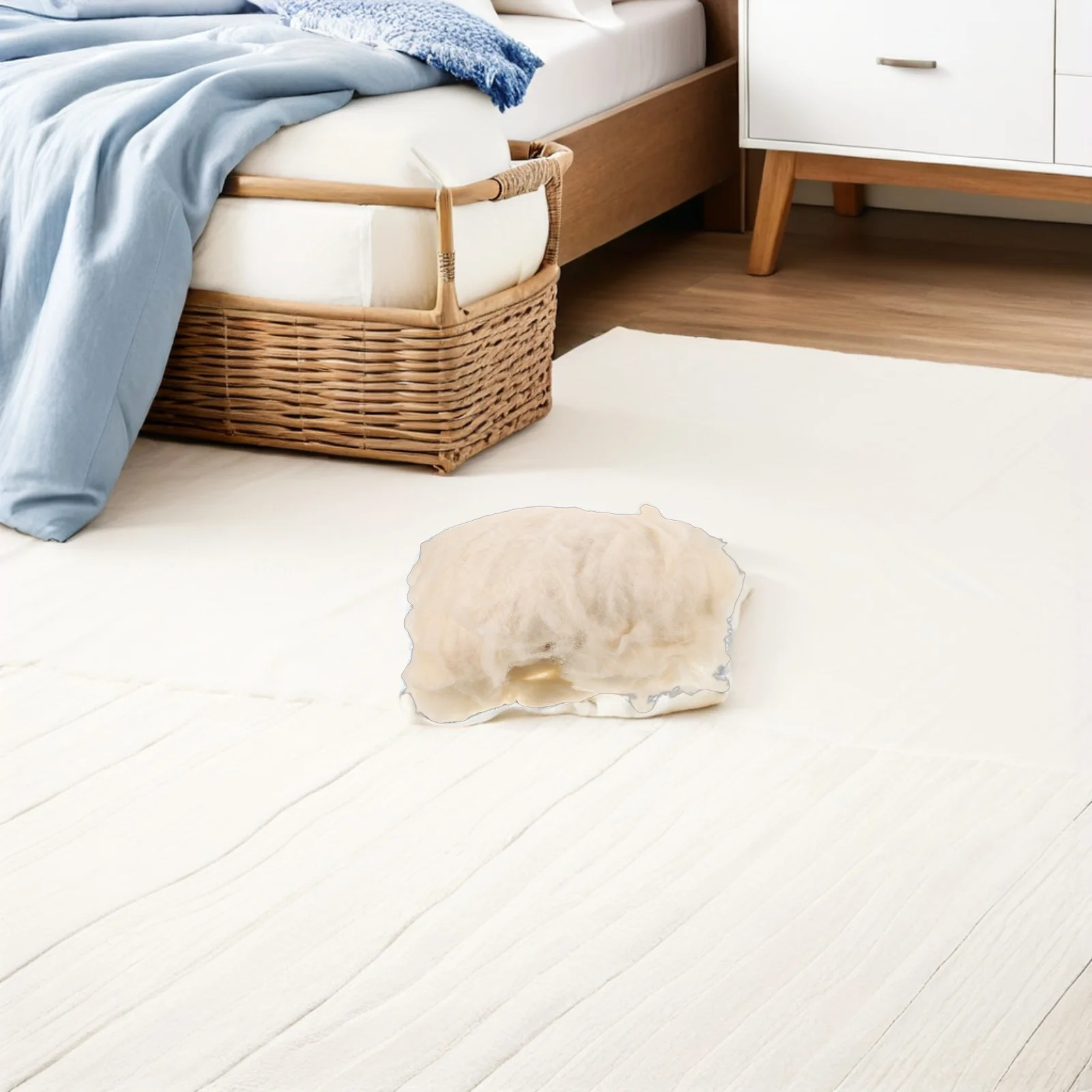 

1 Bag 500G Pure Lamb Wool Quilt Stuffing Soft Warmth Retention Breathable Skin-Friendly Comforter Fill For Winter Bedroom Use