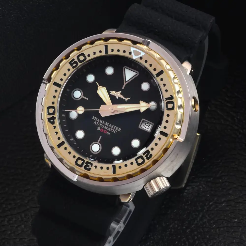 Heimdallr Men Automatic Watch Tuna Mechanical Wristwatch Aluminium Bronze Diver 30Bar Waterproof C3 Luminous Sapphire NH35 Sport