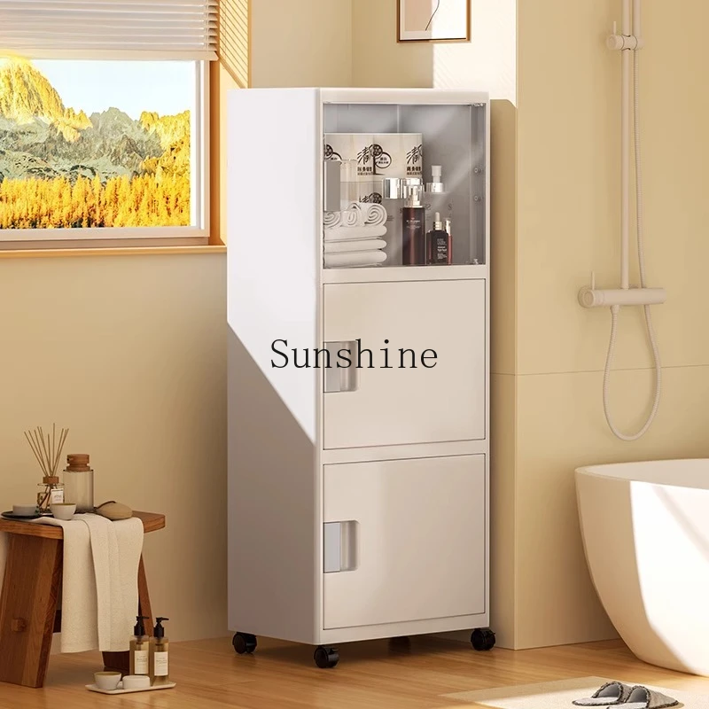 Toilet rack Free installation Bathroom storage cabinet Toilet crevice cabinet Floor to floor multi-layer storage