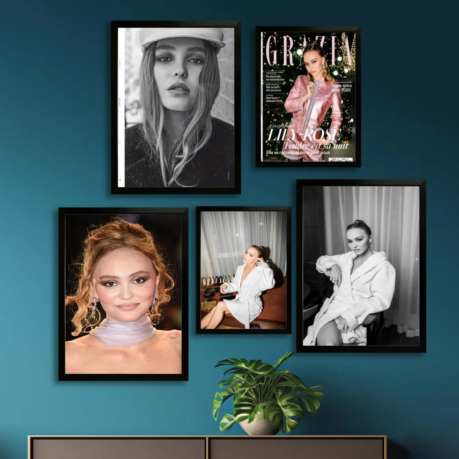 lily rose depp actor Canvas Art Poster and Wall Art Picture Print, Modern Family Bedroom Decor Posters,Decorative painting