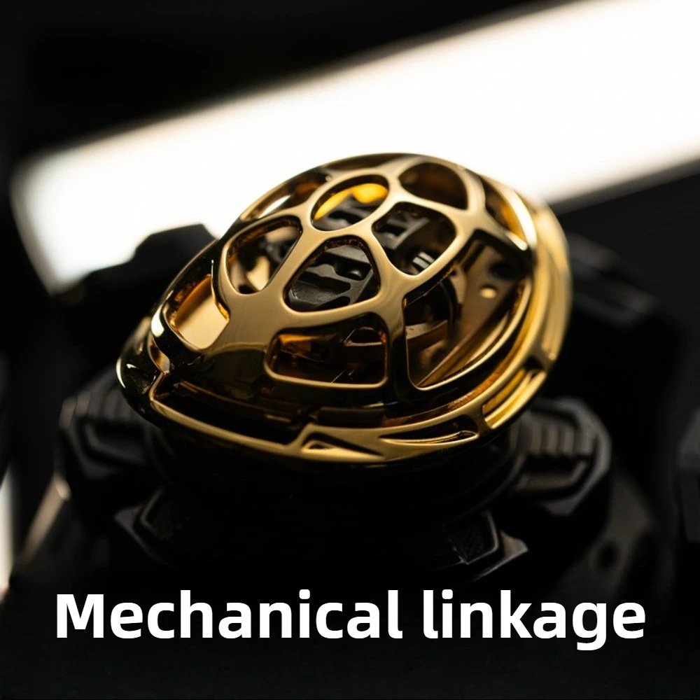 NEW EDC Xuanjia Metal Egg Pusher Mechanical Linkage Fingertip Card Pushing Desktop Decompression Toy
