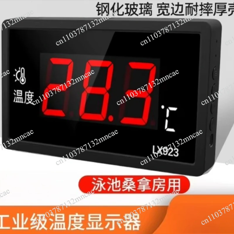 LX923 outdoor thermometer with LED display screen and waterproof pool and fish tank