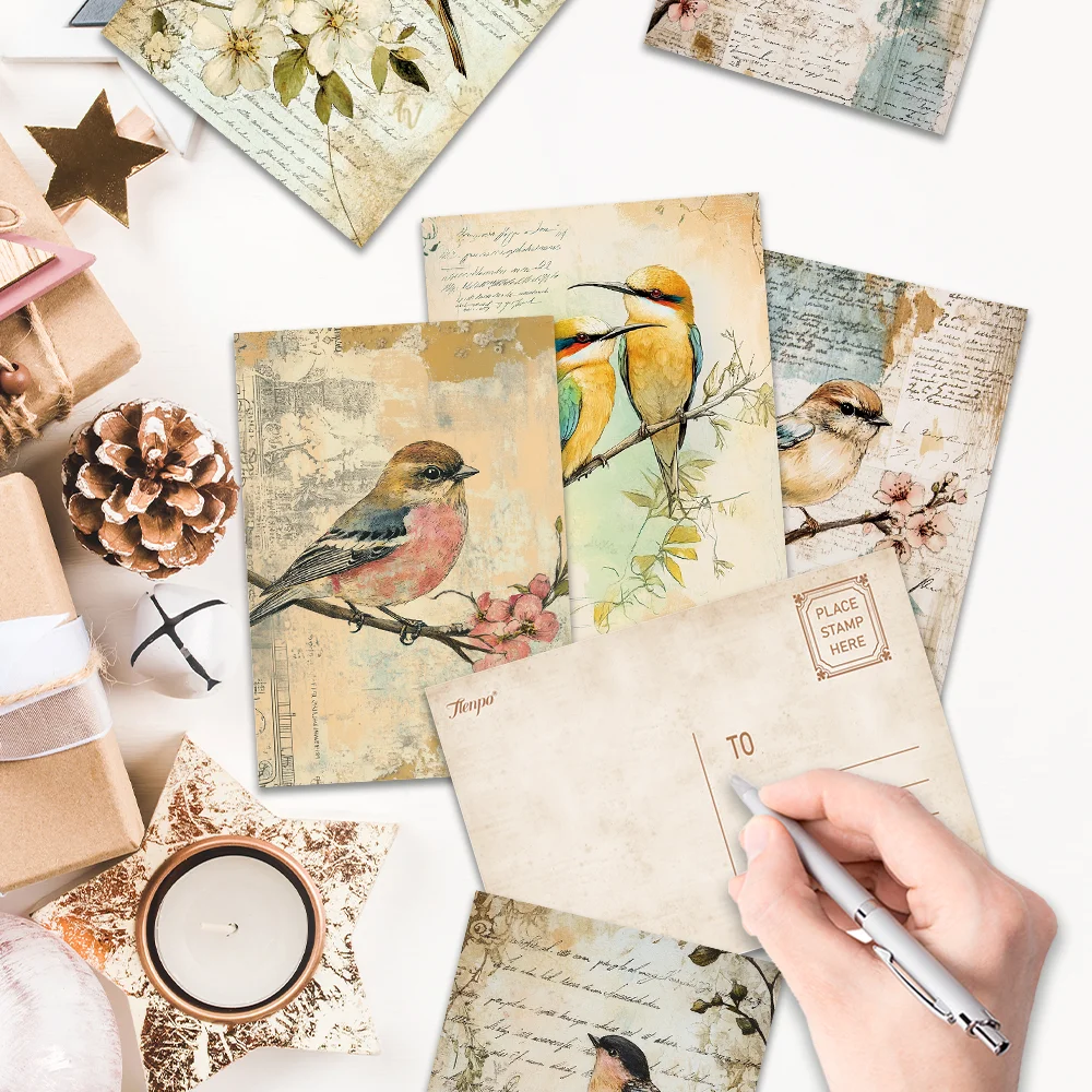 32개 빈티지 아트 엽서, 새 테마, 실내 침실 장식, 벽 스티커, 메시지 카드, 인사말 카드, 기념 엽서