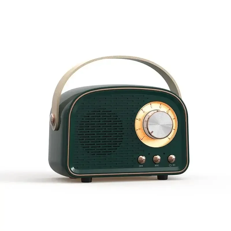 Retro Bluetooth Speakers USB AUX TF FM Radio Portable Mini Boombox Enhanced Bass For Table Home Outdoor Vintage Audio MP3 image 6