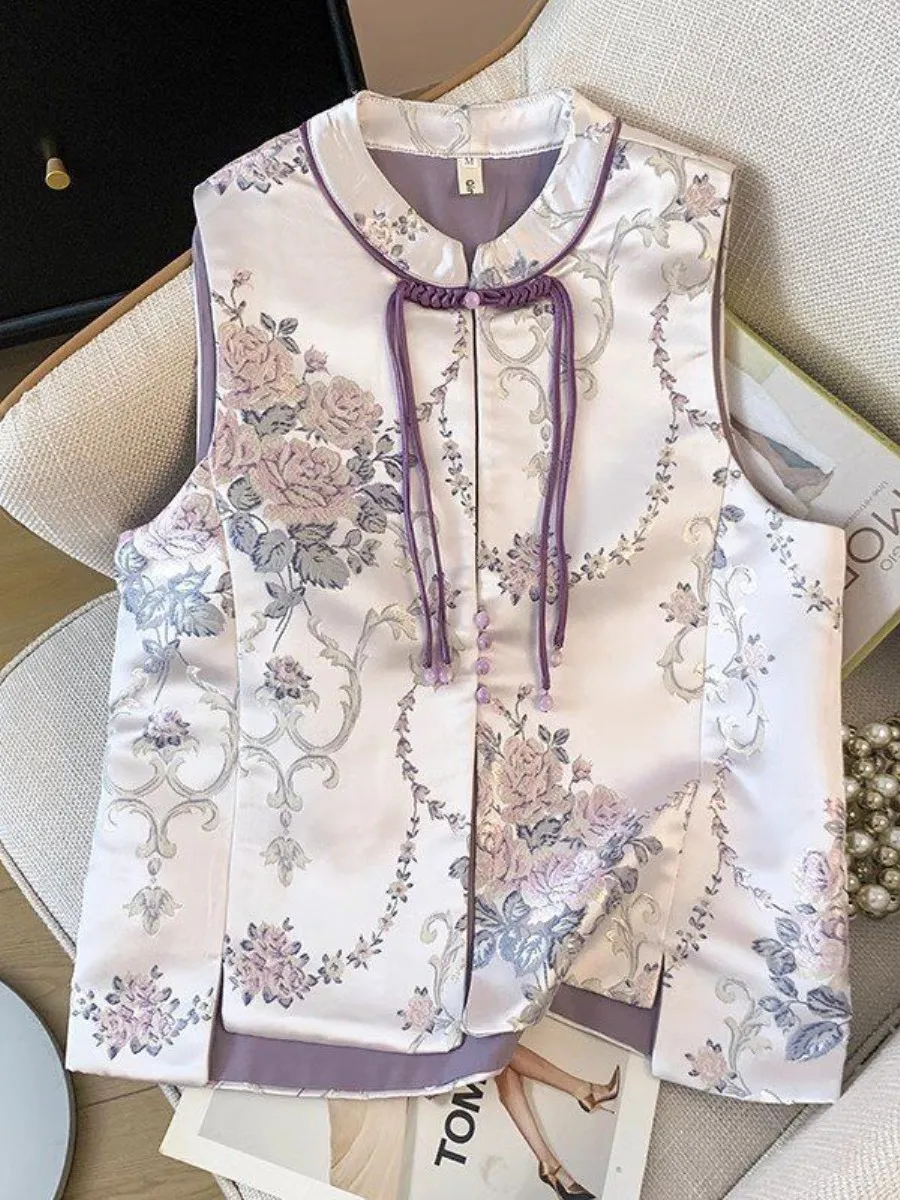 morning-new-chinese-sle-printed-vest-women's-tang-suit-oulder-pad-top-and-bot-two-piece-set-autumn-winter-clothing