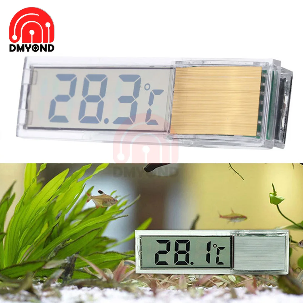 Multi-Functional 3D Digital Electronic Temperature Measurement Fish Tank Temp Meter Aquarium LCD Thermometer