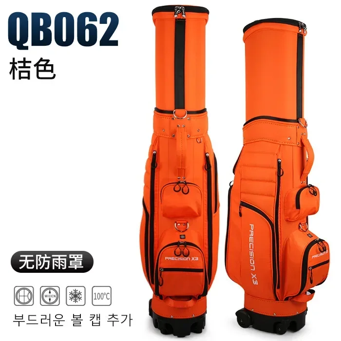 PGM Four-wheel Golf Bag Men\'s and Women\'s Telescopic Bag Can Brake Flat Push Golf Air Bag QB062 new