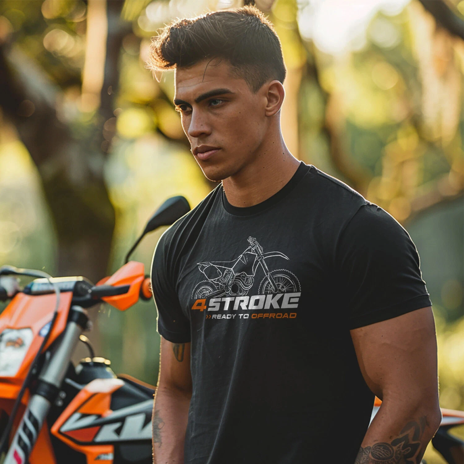 

Summer Cotton Round Neck Short Sleeves for Men Women 520 MXC 2001-2002 - Motorcycle T-shirt for Cross Country Riders