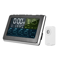 Alarm Clocks Tuya Wireless Weather Station Clock Indoor Outdoor Temperature Humidity Meter Weather Alarm Clock APP Control