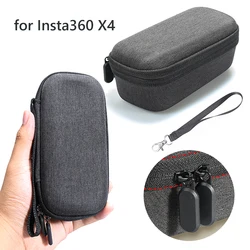 for Insta360 X4 Portable Carrying Case Drop-Proof Small Size Hard Shell Bag Including Lanyard Lens Protective Cover Anti-Scratch