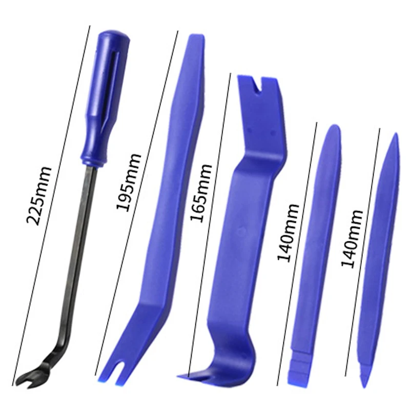 5 Sets Car Trim Removal Tool No Scratch Plastic Pry For Car Audio Door Panel Interior Fastener Disassembly Auto Hand Tools