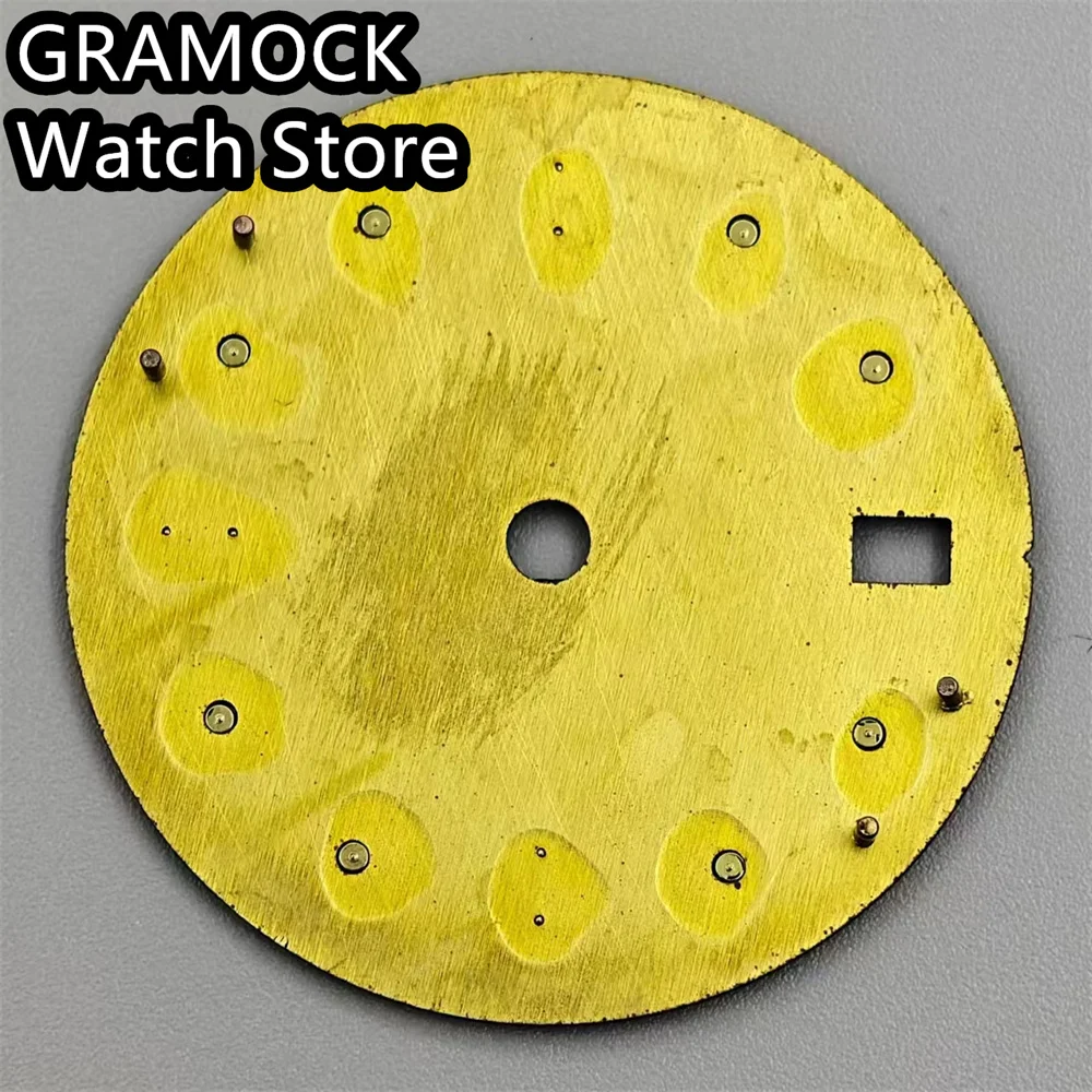 GRAMOCK 29mm Watch Dial Black Dial Red Blue Green Index Green Luminous Fit NH35 Movement Fit 3.0 Clock /3.8 Clock Crown