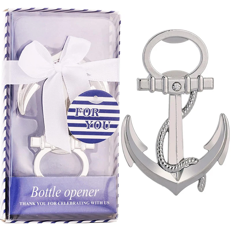 10/30Pcs Nautical Anchor Beer Bottle Openers for Baby Shower Favors Return Gifts Wedding Decorations Bridal Souvenirs for Guests