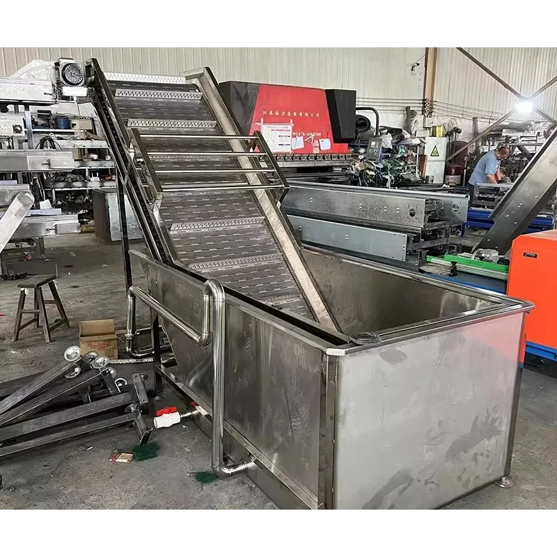 

Water tank chain plate hoist, stainless steel bubble chain plate cleaning machine, conveyor belt fruit cleaning hoist