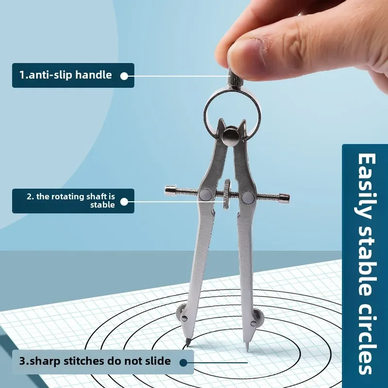 M&G Center Wheel Lock Distance Metal Compass Set Professionele tekening Student Wiskunde Geometrie Kompas Tekenset
