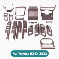 For Toyota BZ4X EA10 2022 2023 Interior Moulding Car Steering Wheel Door Armrest Glass Lift Switch Button AC Outlet Cover Trim