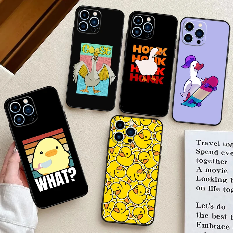 Custodia Cartoon Cute Goose Duck per Samsung Galaxy A16 A36 A56 A06 A13 A53 A33 A23 A55 A35 A17 A54 A34 A14 A52 A32 A15