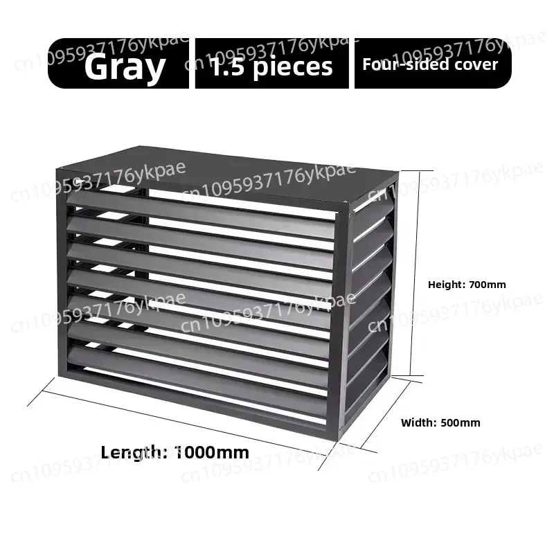 Aluminum Alloy Air Conditioner Outer Unit Cover Outdoor Unit Protective Cover Rain and Sun Protection Air Conditioner Outer