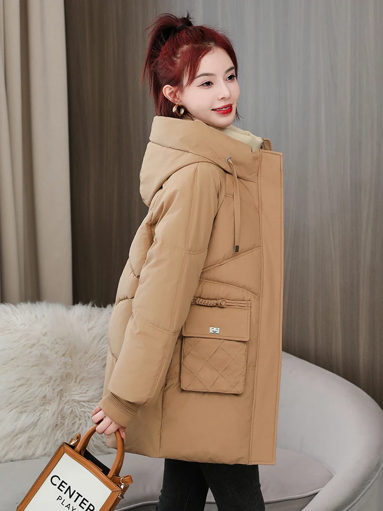 

New Women Winter Jacket2023Warm Thicken Cotton Padded Jacket WomenLong Parkas Coat Fashion Plus Size Bread Coat Women Outwear