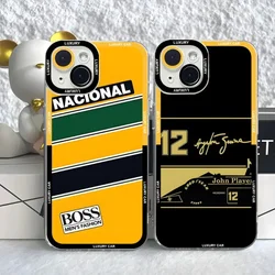 Senna Helmet Racing Phone Case Case For IPhone 16 15 14 13 12 11 Pro Max Mini XS X XR Plus Soft Angel Eyes Cover