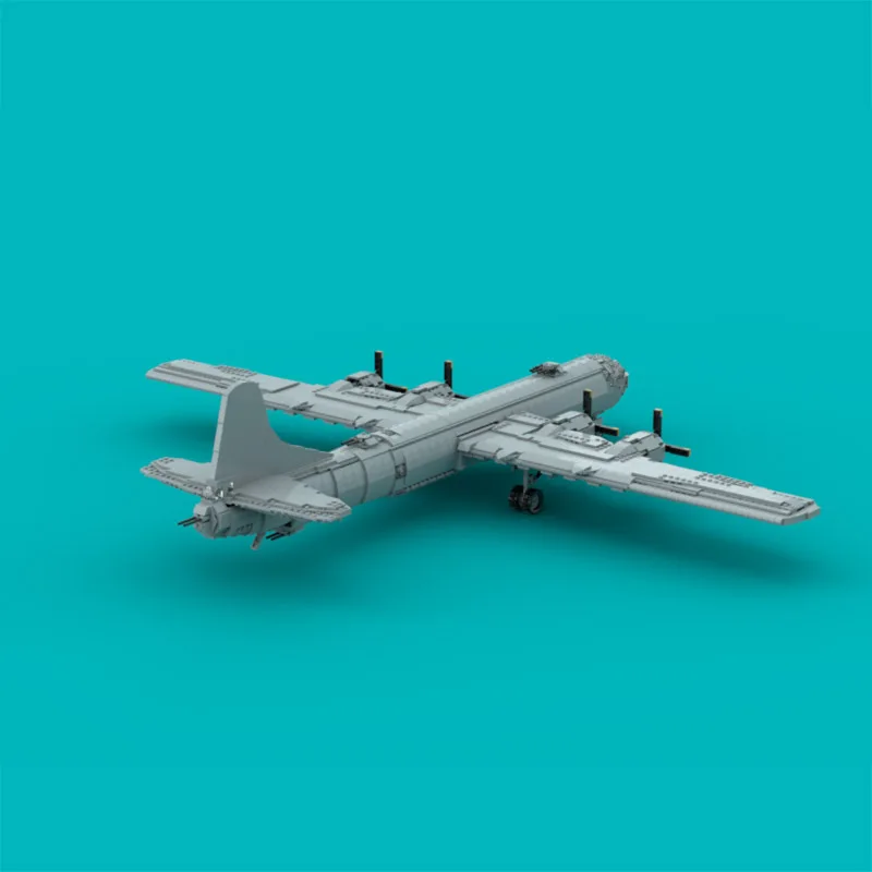 B-29 Superfortress 1:35 Scale Aircraft WWII Long-Range Bomber Building Block Model Kit Military Airplane Fighter Brick Toy Gift