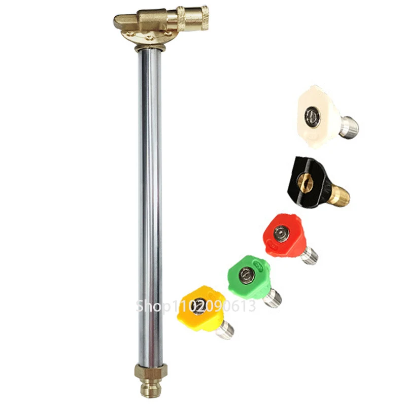 Pressure Washer Wand with Adjustable Angle Nozzle, 16 in ch Spray Lance 180 Degree with 5 Angles Quick Connect Pivot Adapter