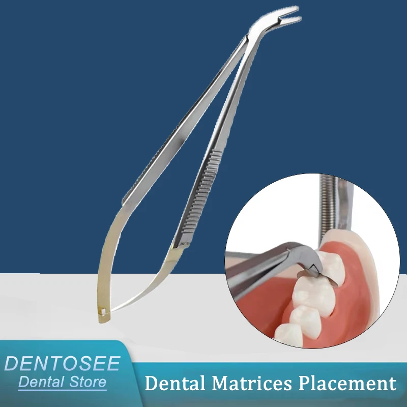

Professional Dental Matrix Holder Stainless Steel Clamp Forceps Tweezer Band for Tooth Restoration Dental Lab Instruments