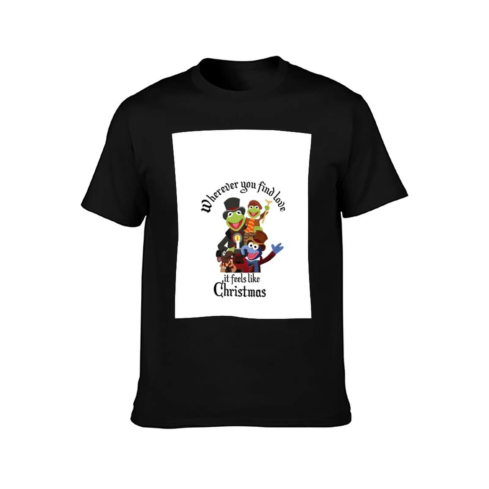 The Muppets Christmas Carol T-Shirt Simple Solid Color Crew Neck Tee T-Shirt