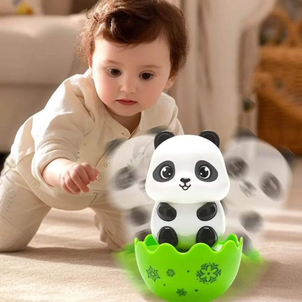 

6pcs/set ABS Little Penguin Tumbler Toy Rocking Toy Desktop Decoration Little Sheep Tumbler Toy Statue Mini Panda Tumbler Doll