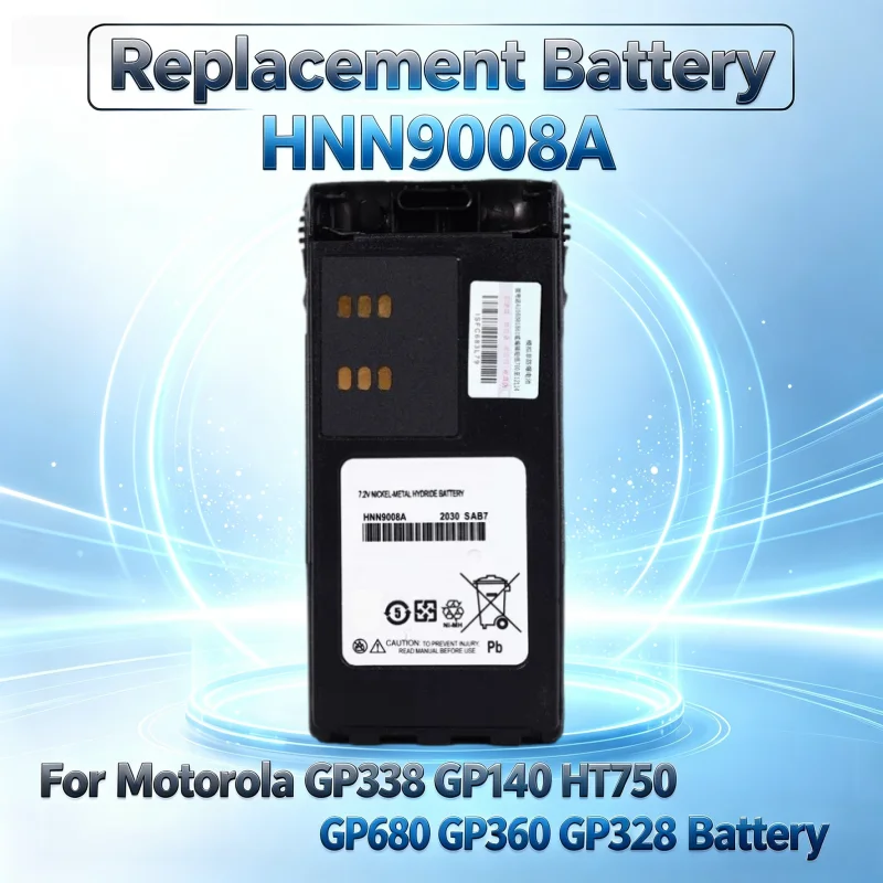 HNN9008A 7.2V 1800mAh Replacement Battery for Motorola GP338 GP140 HT750 PRO5150 MTX950 GP680 GP360 GP328 Walkie Talkie Radio