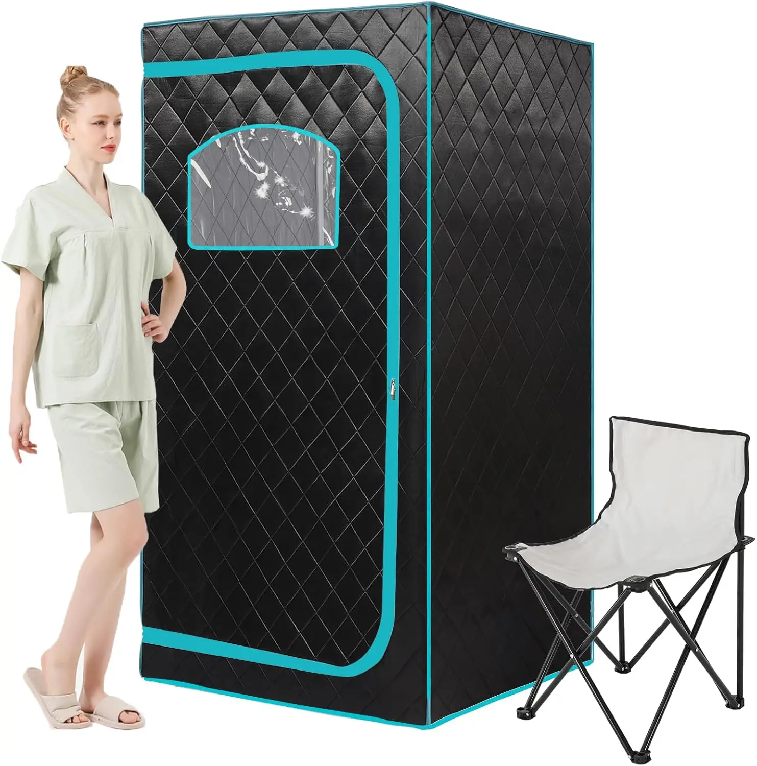 

Portable Full Size Infrared Sauna, 1 Person, Premium Dry Heating Technology Home Sauna